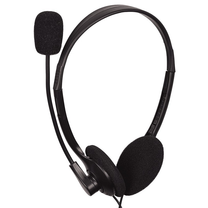 CASQUE Stereo avec micro Jack 3 5mm Coussin doreille mousse/controle volume  - microphone flexible BOITE RETAIL - GEMBIRD