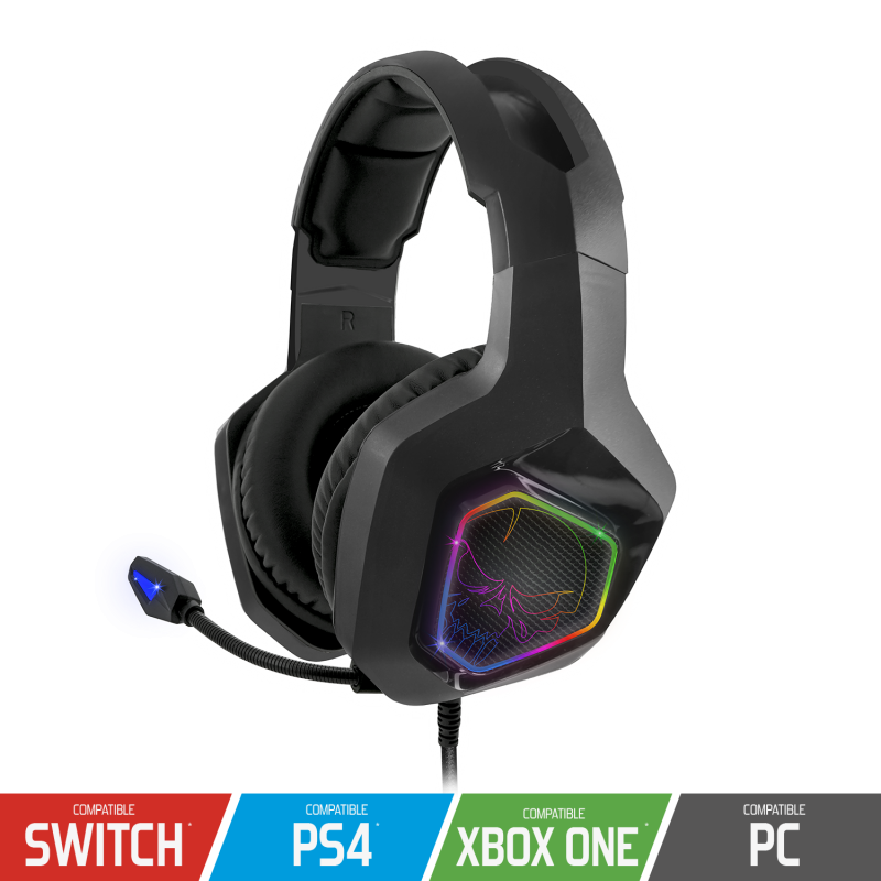 Casque-micro filaire ELITE-H50 Black Edition Spirit of Gamer - RGB -  compatible PC / PS4 / XBOX ONE / NINTENDO / SWITCH