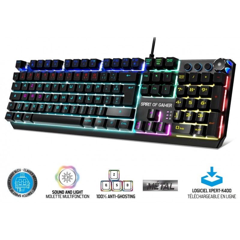 Clavier mécanique XPERT K400 RGB - SPIRIT OF GAMER