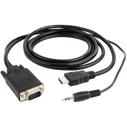 Cordon HDMI vers VGA + Jack...