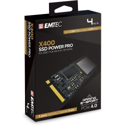 SSD interne M.2 NVMe PCIe 4.0 X400 Power Pro 4 To - EMTEC