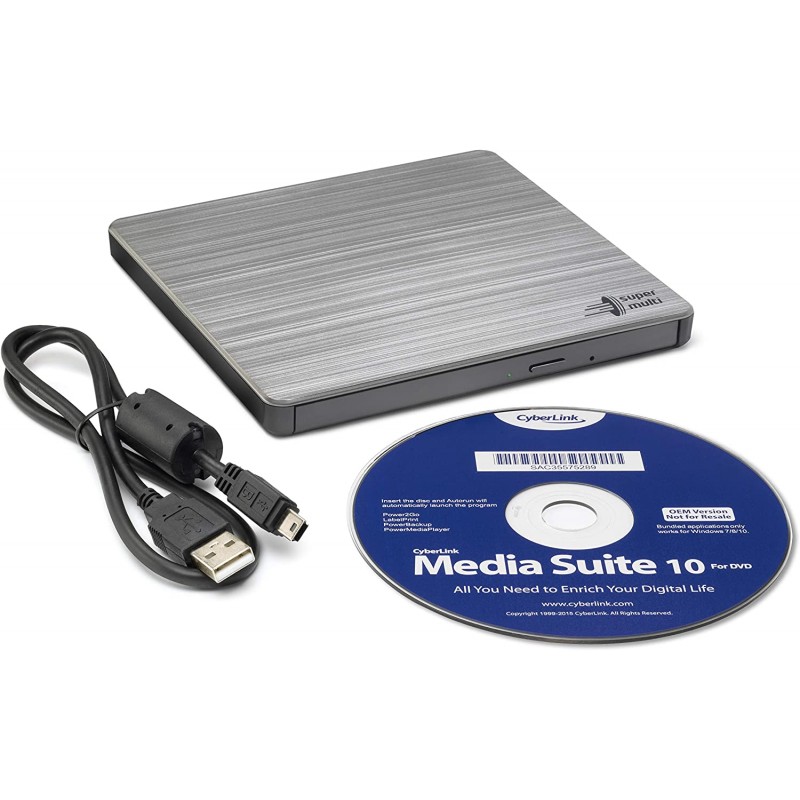 Lecteur/Graveur CD/DVD externe USB 2.0 - LG-HITACHI