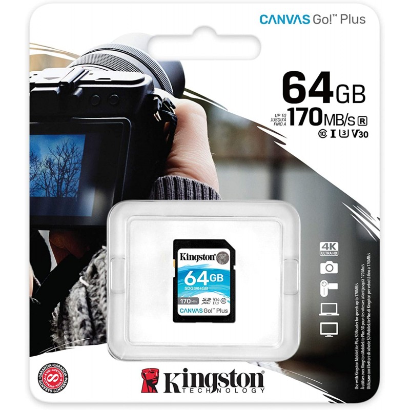 Carte mémoire Kingston SDXC 64 Go SDG3/64GB