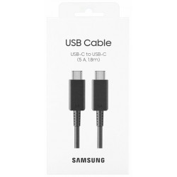 Câble USB-C 1.8m 5A Noir -...
