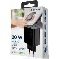 Prise secteur 2 ports USB-A...